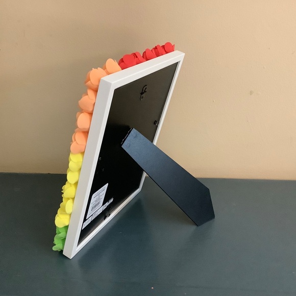 8”x10” multi colored rainbow real touch rosebud picture frame - Picture 4 of 6